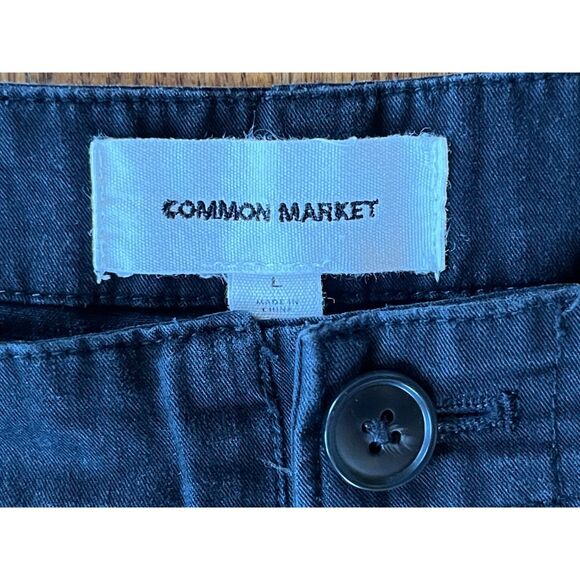 COMMON MARKET Black 100% Cotton Barrel Pants Trousers    Women's Size Large - Picture 3 of 9